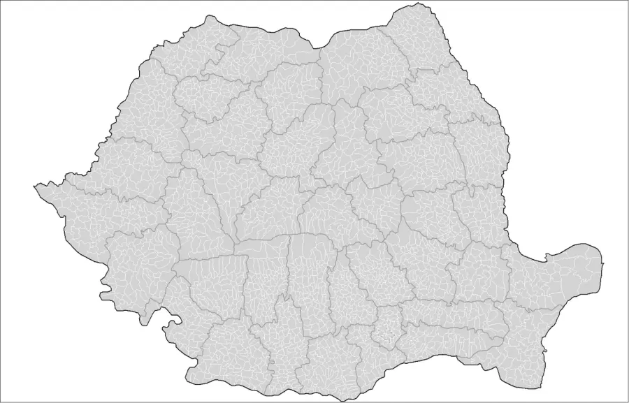 The Communes of Romania card