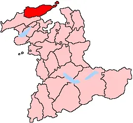 La carte District de Moutier