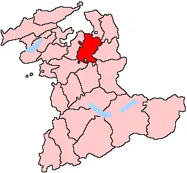 La carte District de Berthoud