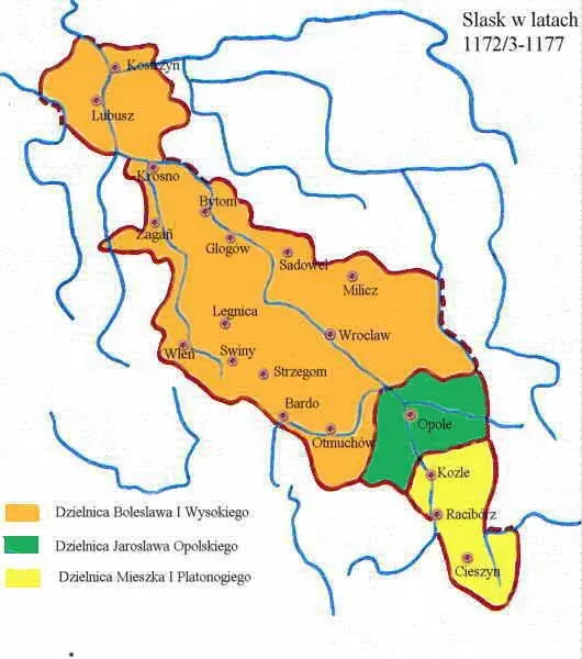 La carte Duché d'Opole