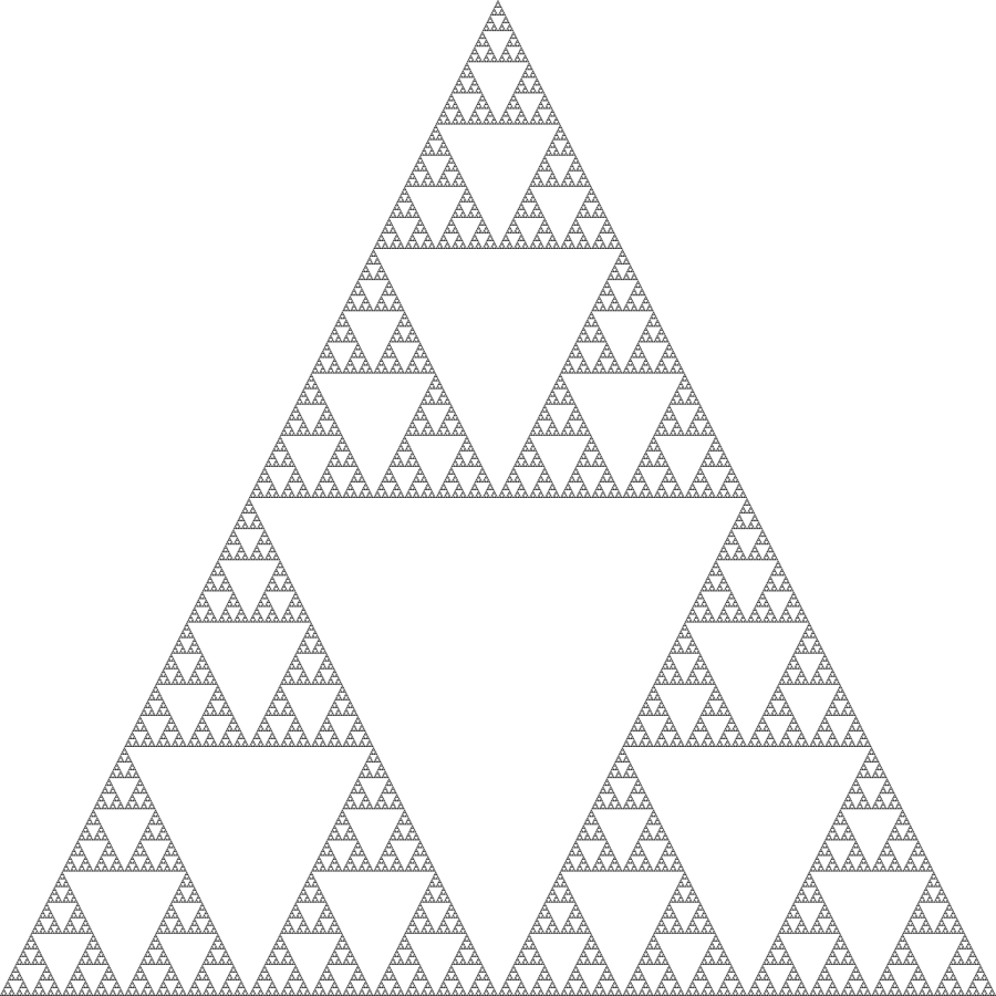 The Sierpiński triangle card