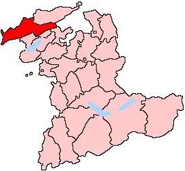 La carte District de Courtelary