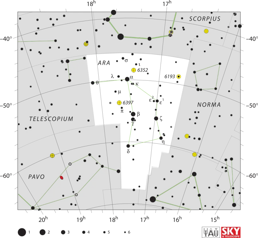 La carte Mu Arae