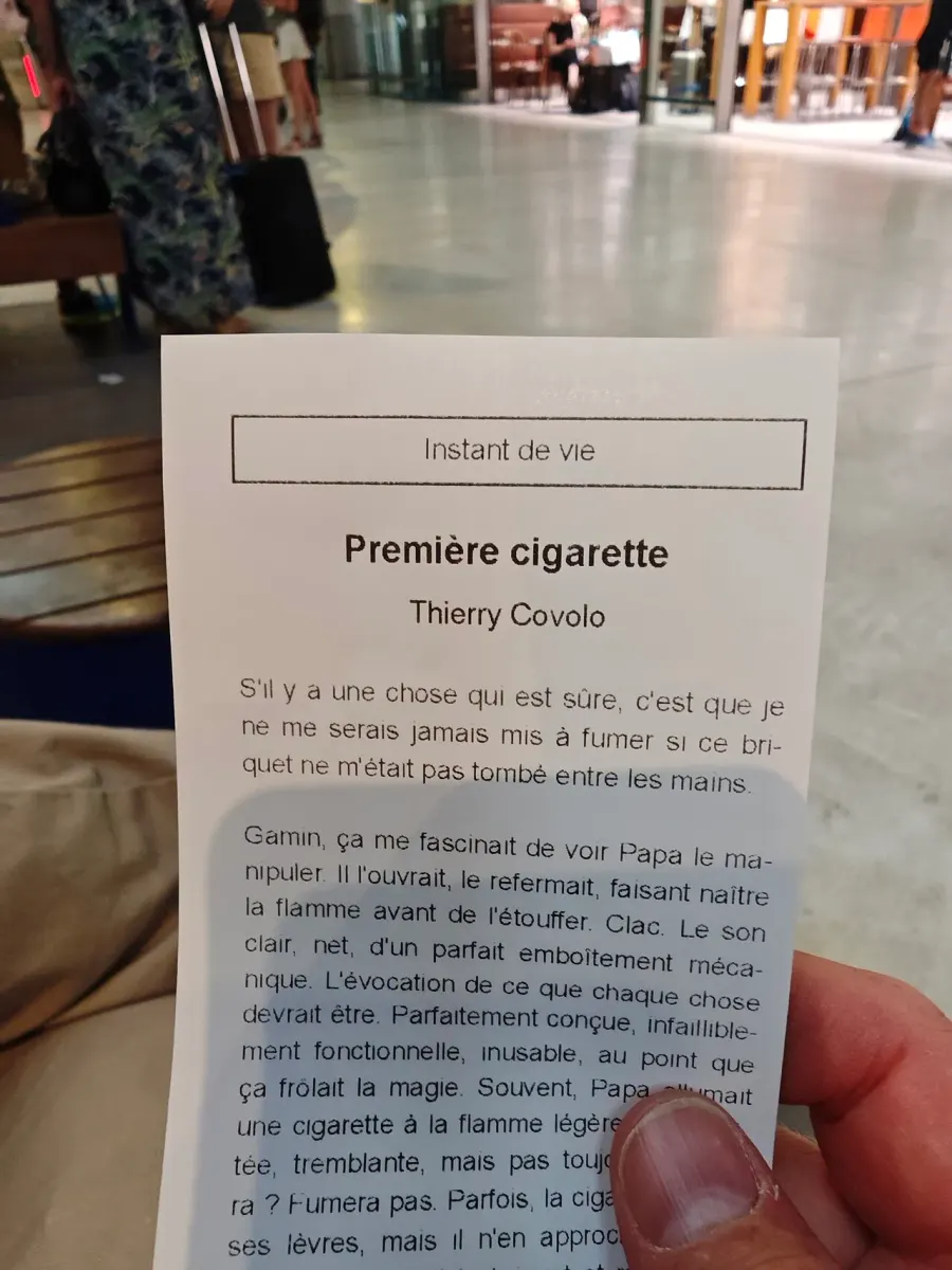 The French literature card