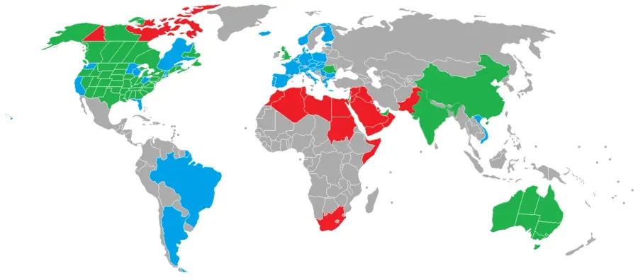 La carte Loi du bon samaritain