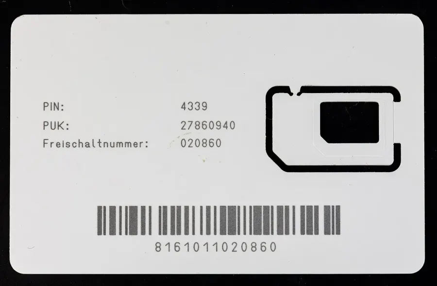 The Personal identification number card