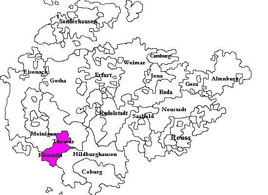 La carte Duché de Saxe-Römhild