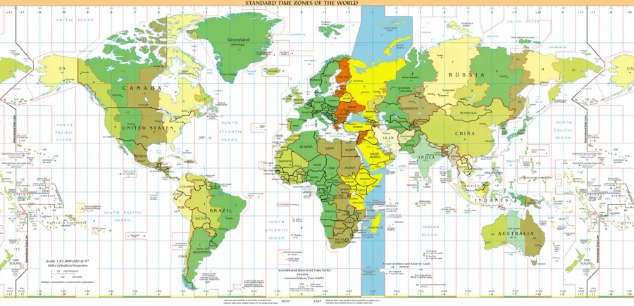 La carte UTC+03:00