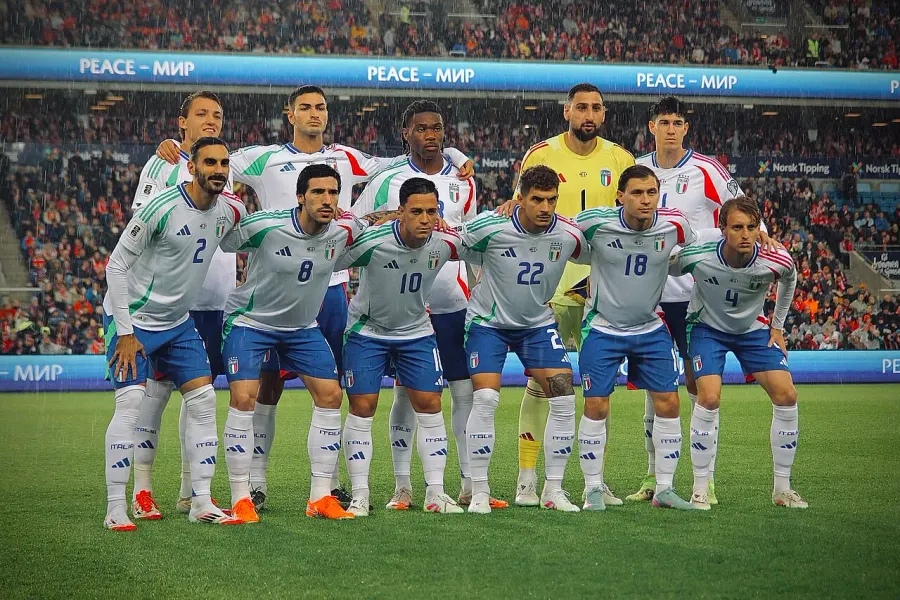 La carte Équipe d'Italie de football