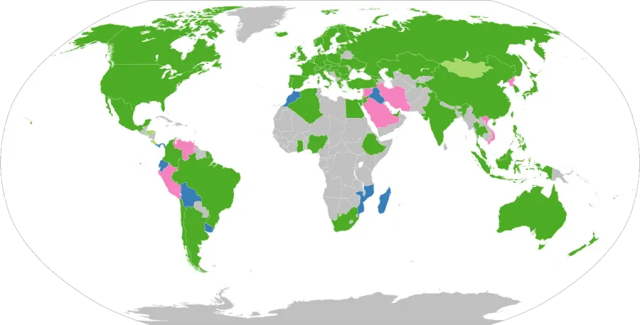La carte Union astronomique internationale