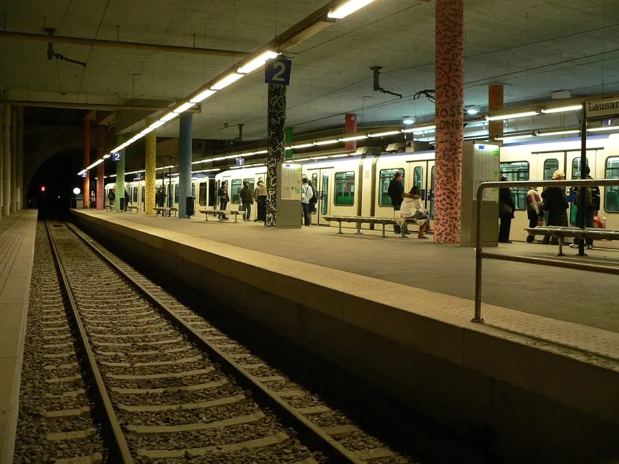 La carte Métro de Lausanne