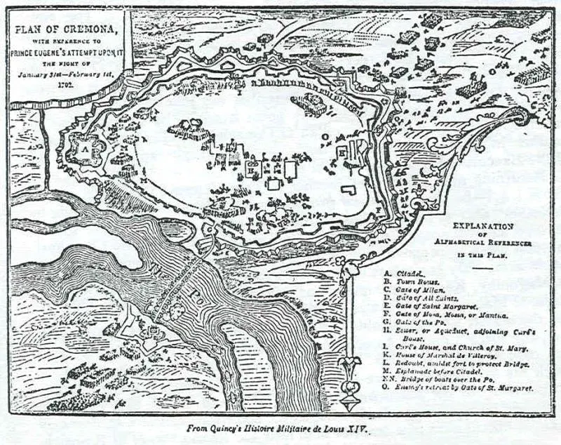 La carte Bataille de Crémone