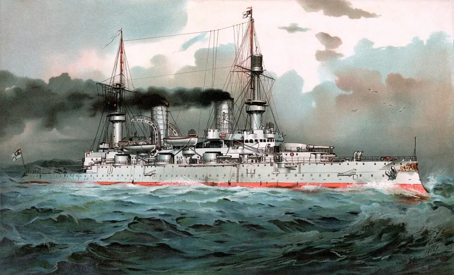 The Kaiser Friedrich III-class battleship card