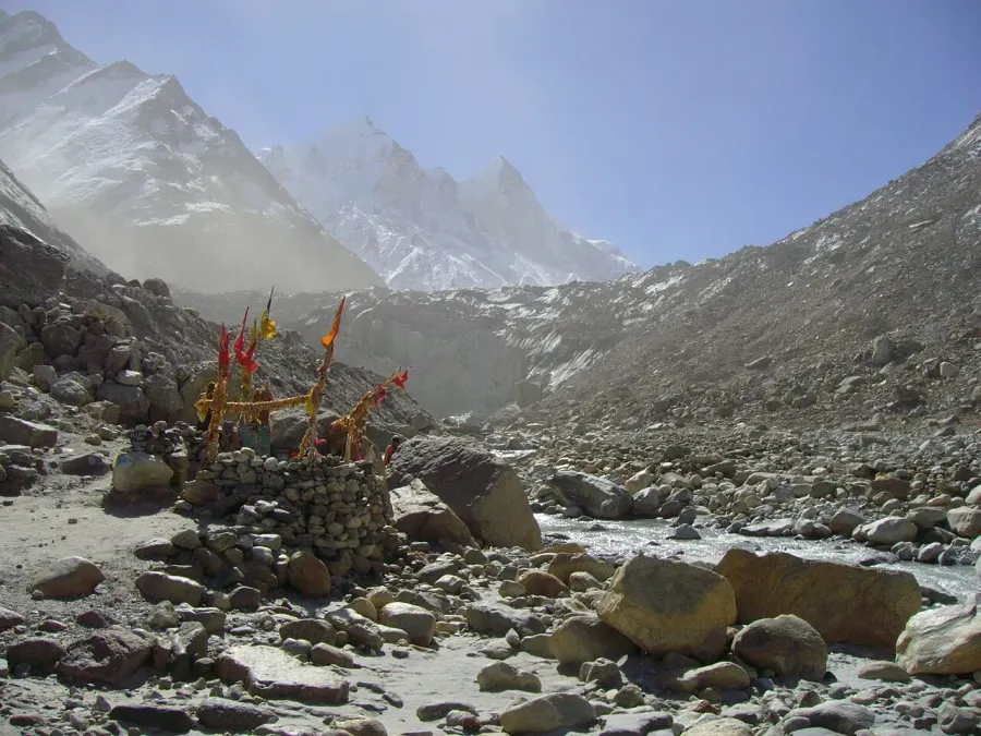 La carte Glacier de Gangotri