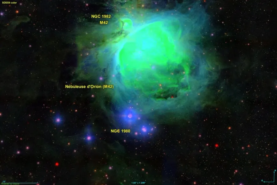 La carte NGC 1980