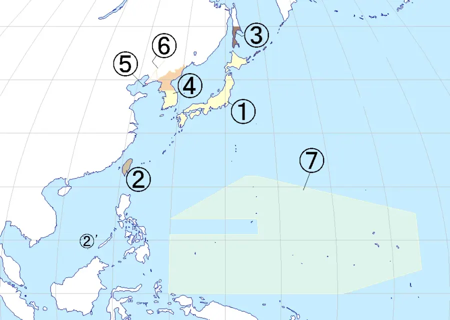 La carte Occupation du Japon
