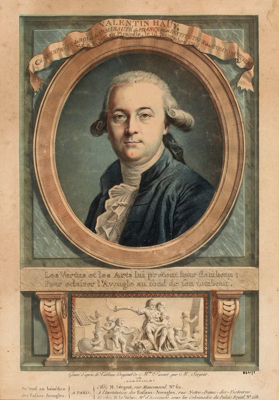 La carte Valentin Haüy