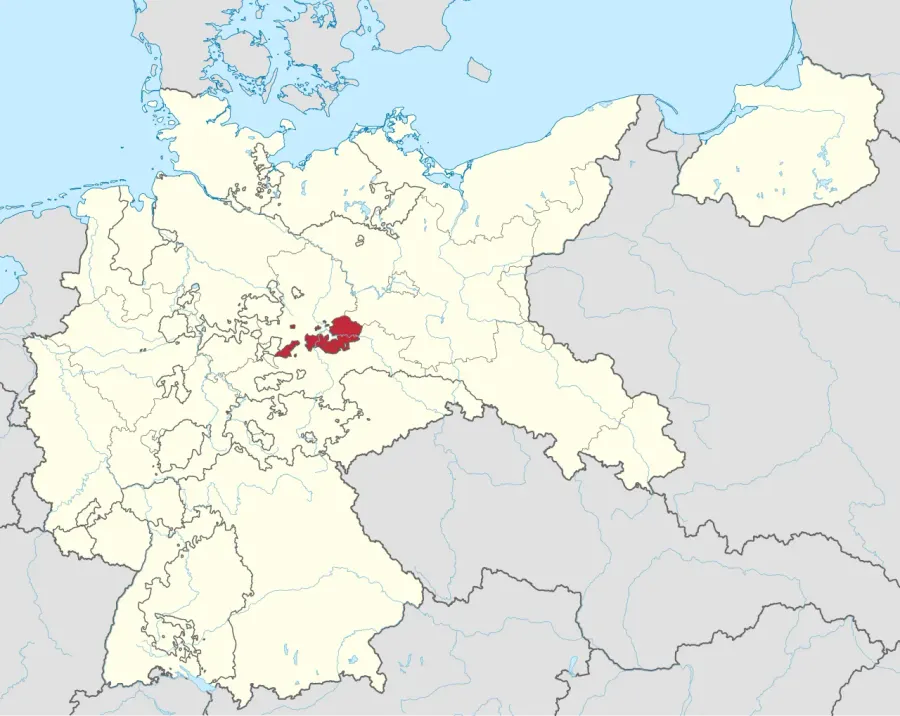 La carte État libre d'Anhalt