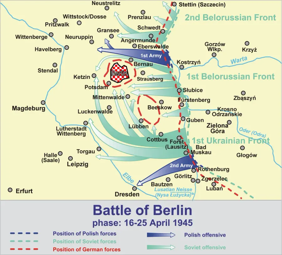 The Battle of Berlin order of battle card