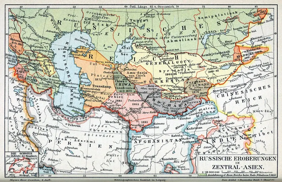 La carte Traité de Saint-Pétersbourg de 1881