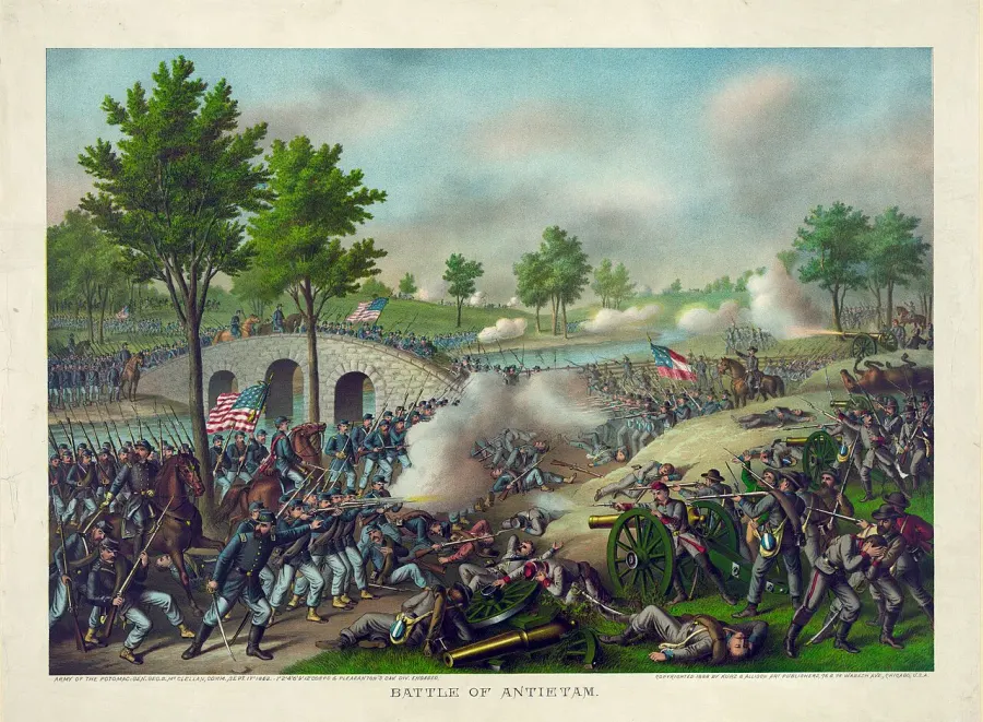 La carte Bataille d'Antietam
