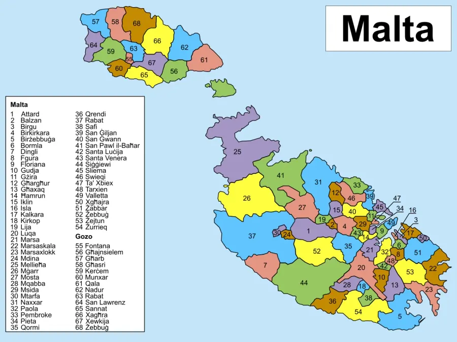 La carte Kunsill Lokali