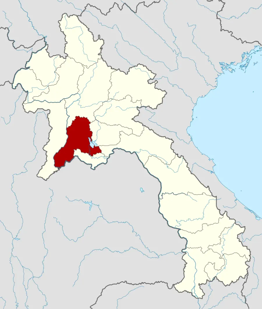 La carte Province de Vientiane