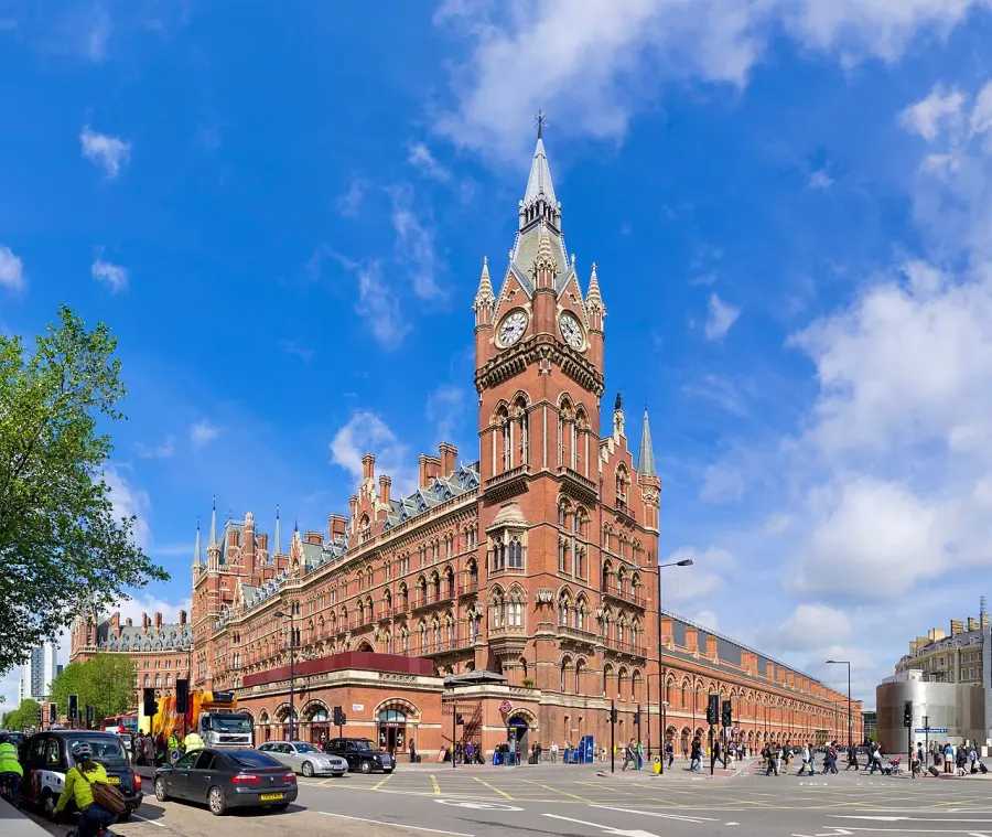 The St Pancras railway station card
