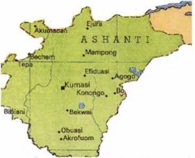 La carte Empire ashanti