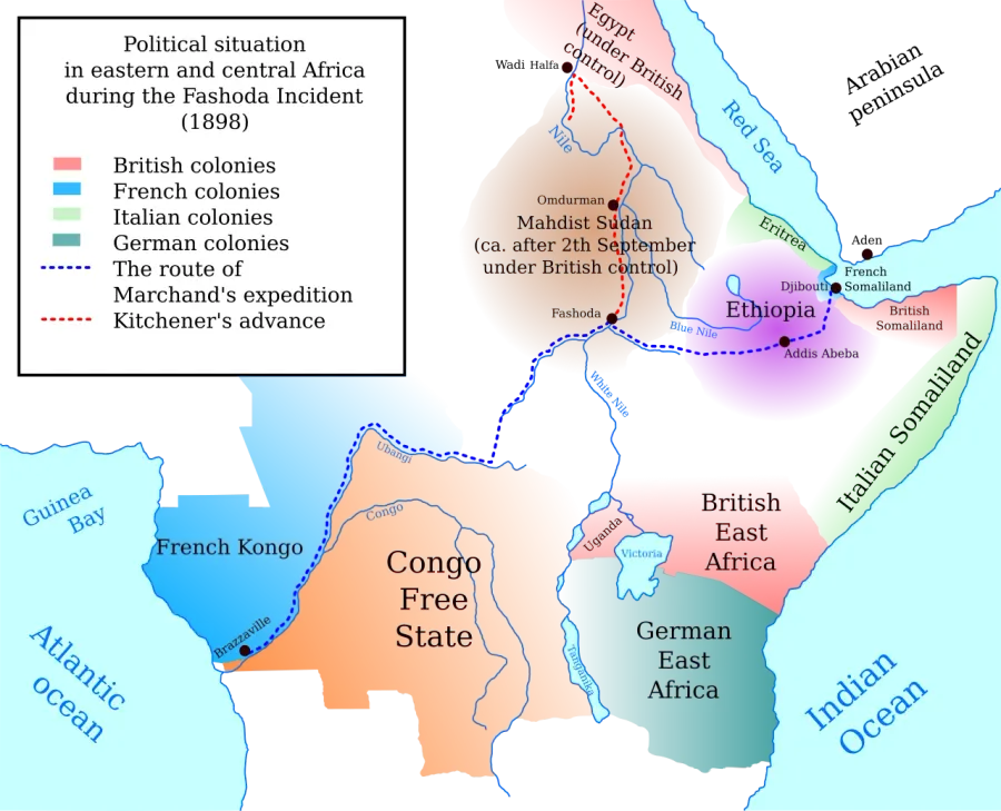 La carte Crise de Fachoda