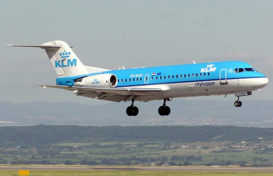 La carte Fokker F70