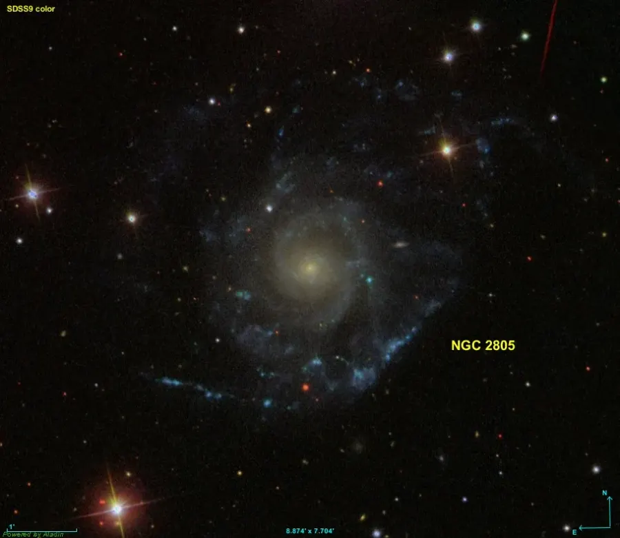 La carte NGC 2805