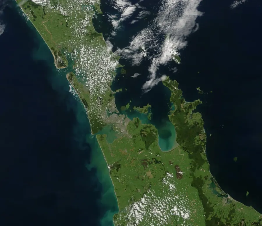 La carte Auckland