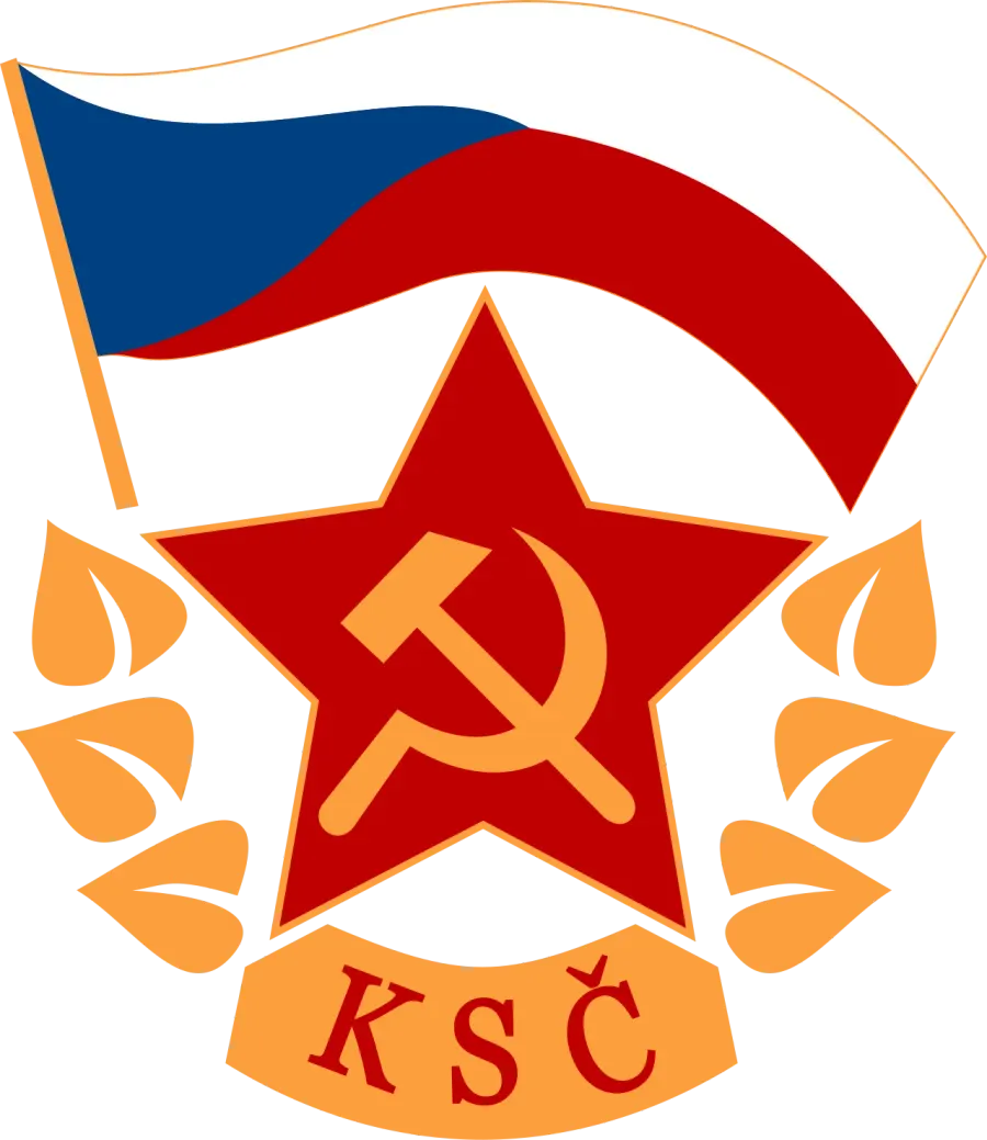 La carte Parti communiste tchécoslovaque