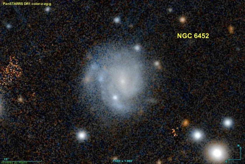 La carte NGC 6452