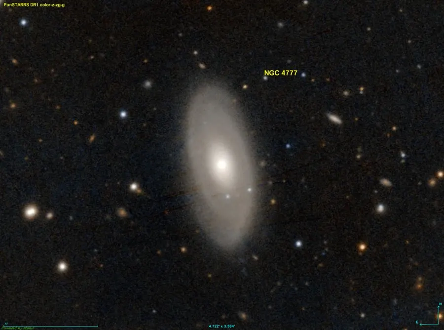 La carte NGC 4777