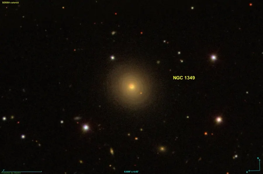 La carte NGC 1349
