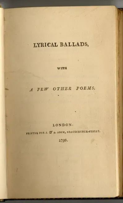 La carte Lyrical Ballads