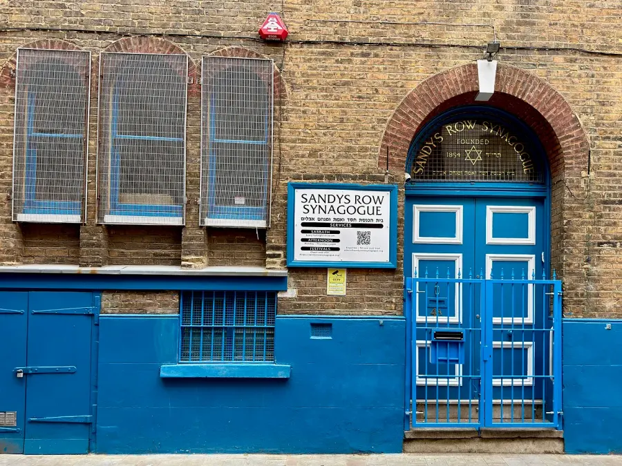 La carte Synagogue de Sandys Row