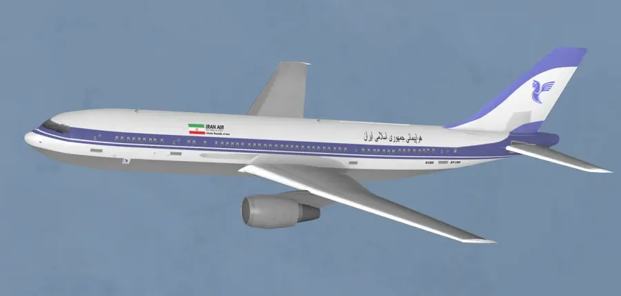La carte Vol Iran Air 655