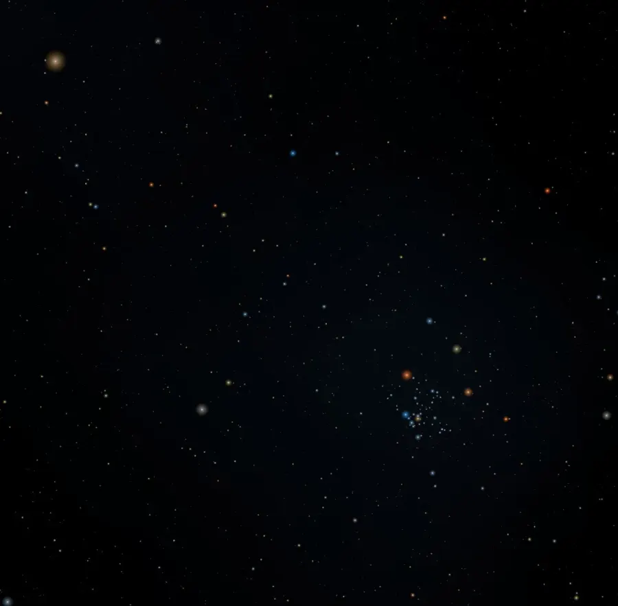 La carte NGC 2516