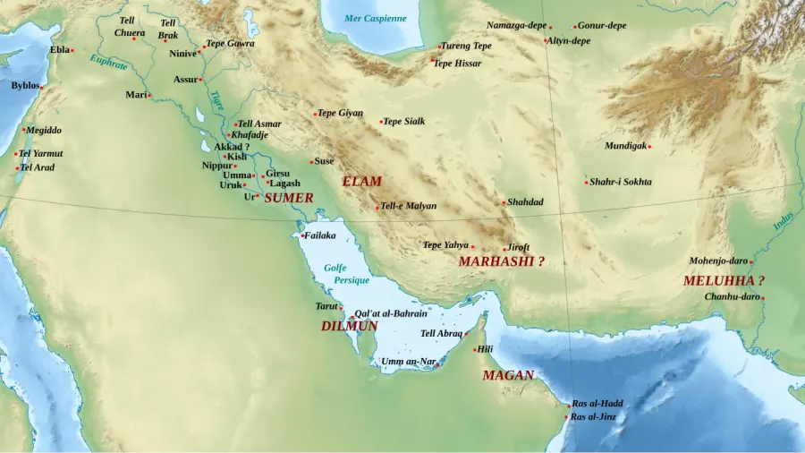 La carte Dilmun