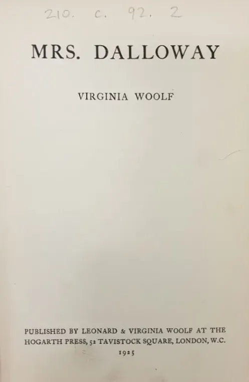 La carte Mrs Dalloway