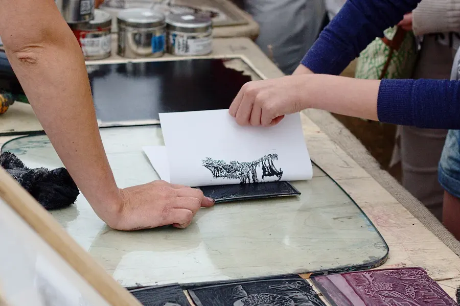 The Linocut card