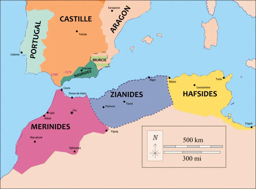 La carte Sultanat hafside de Tunis