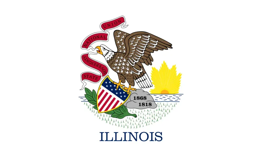 The Flag of Illinois card
