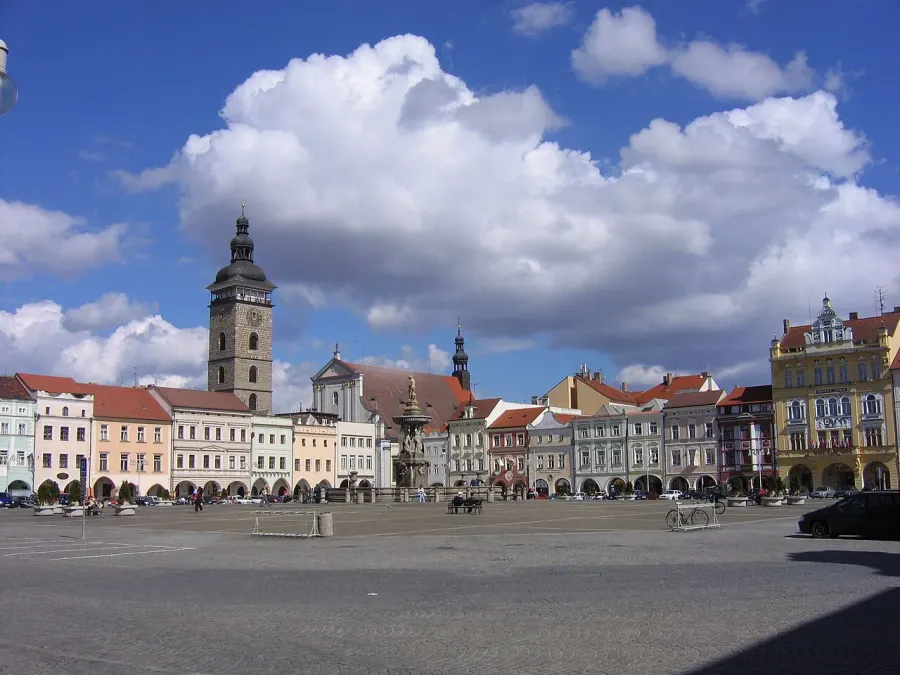 La carte District de České Budějovice