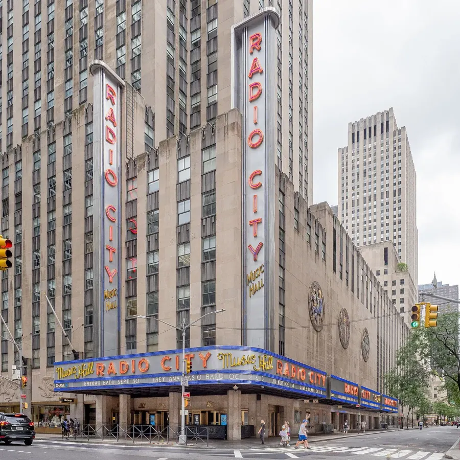 La carte Radio City Music Hall