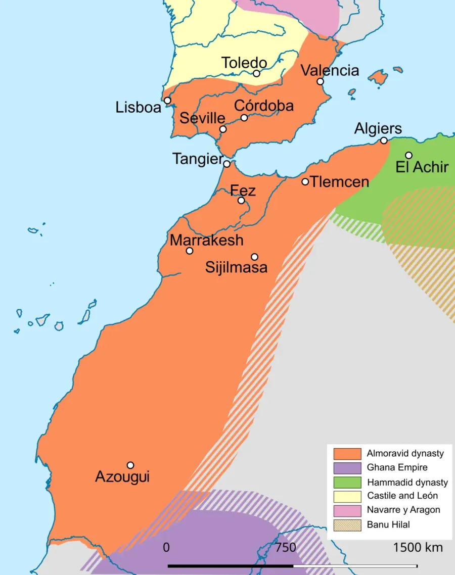 La carte Almoravides
