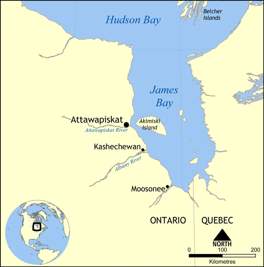 La carte Rivière Attawapiskat
